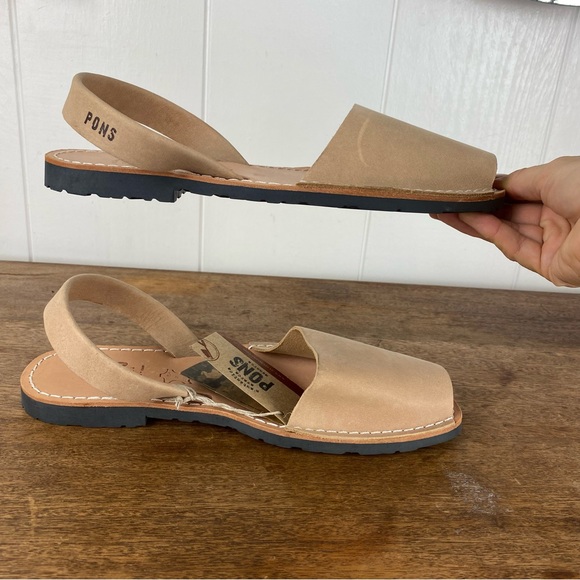 PONS Classic Style Avarca Sandals in Tan size 11 - Picture 5 of 7